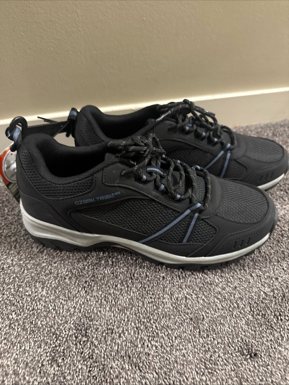 Ozark Trail Men's Black Hiking Shoes- Size 10
